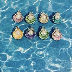 8pc Pearl in Shell Charm - 8pc Bulk Set - Various Colors - NWT